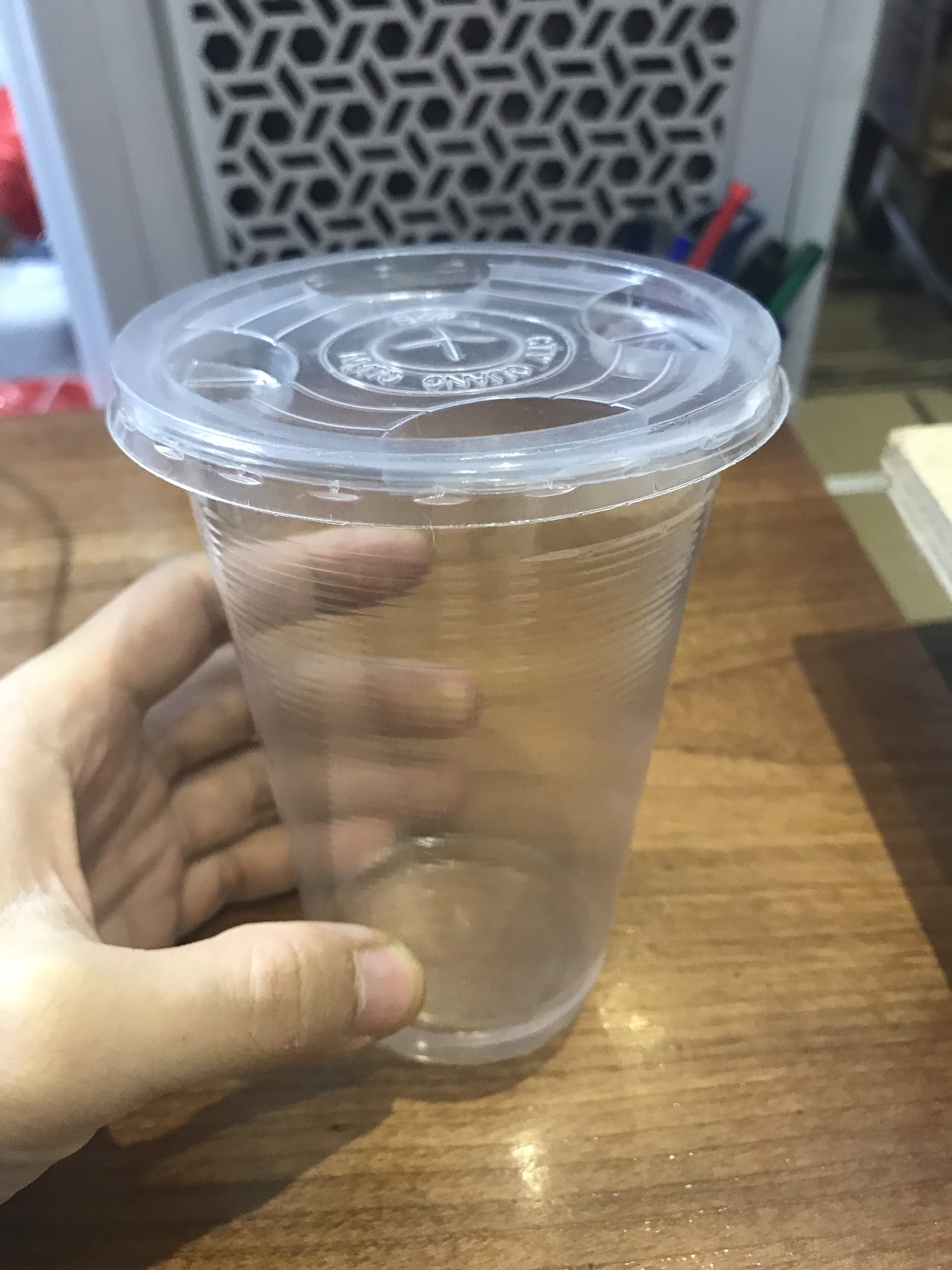 Combo 5 cốc nhựa 500ml kèm nắp dùng 1 lần