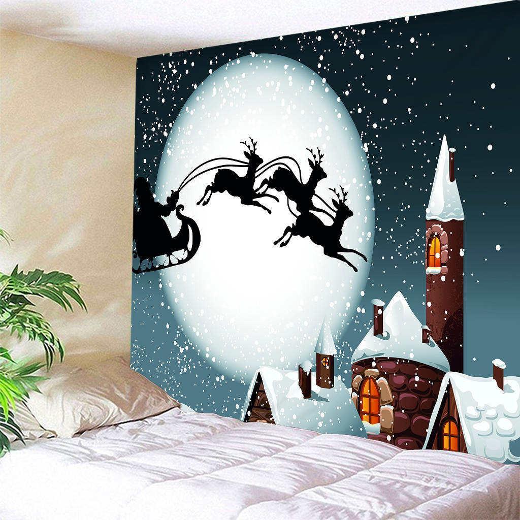 3D Christmas Tapestry Wall Hanging Bedroom Living Room Dorm Decor ...