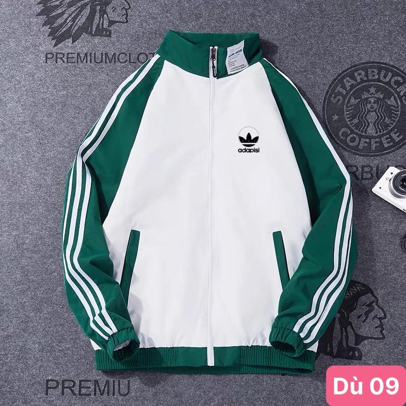 Áo khoác dù nam nữ màu xanh trắng 3 sọc chất liệu dù gió 2 lớp cao cấp dáng from bóng chày bomber đẹp HD07 Nhiều mẫu mới