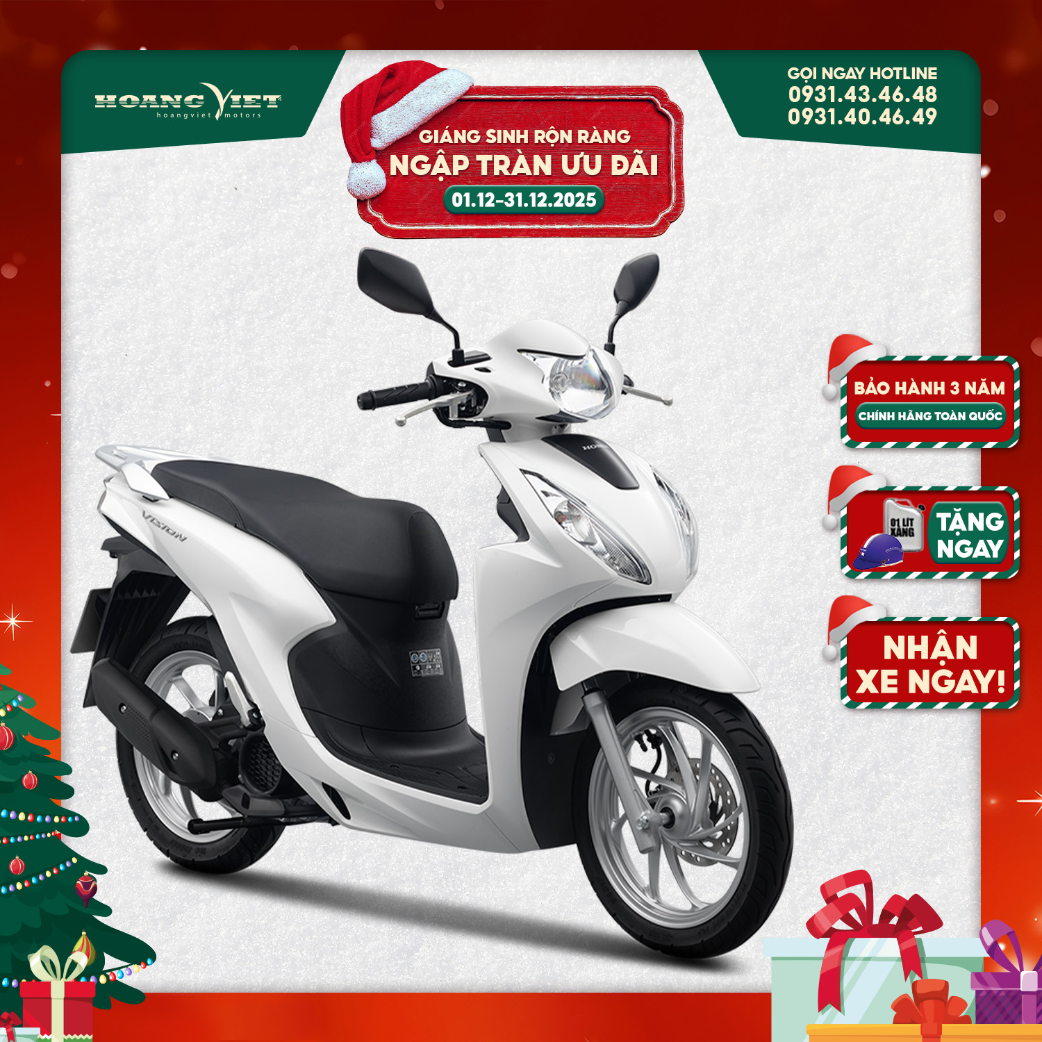 Xe Máy Honda Vision 2025 - Phiên Bản Tiêu Chuẩn