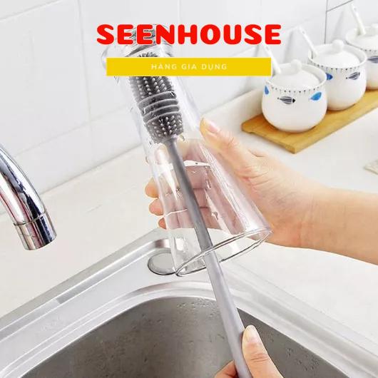 Cọ silicon rửa cốc chén, chai lọ, bình sữa đa năng tiện lợi seenhouse