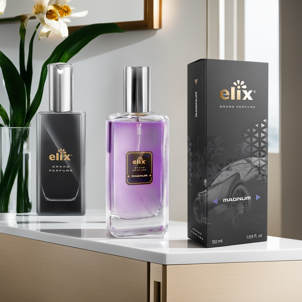 Nước hoa xịt ô tô Elix Grand Perfume Magnum 50ml  - Hương Sang Trọng, ngọt ngào - Hàng chính hãng nhập khẩu Ba Lan, mùi hương tự nhiên an toàn