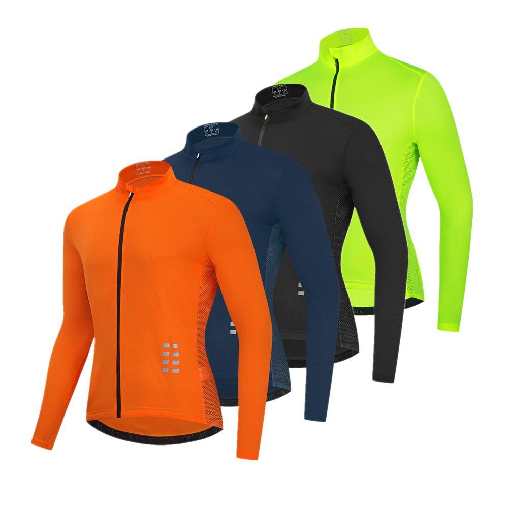 WOSAWE Phản Quang Đi Xe Đạp Áo Nam Dài Tay Maillot Xuống Dốc Xe Đạp Quần Áo Ropa Ciclismo Áo Sơ Mi Chặt Xe Đạp MTB Jersey Color: BL248-O Size: EU M
