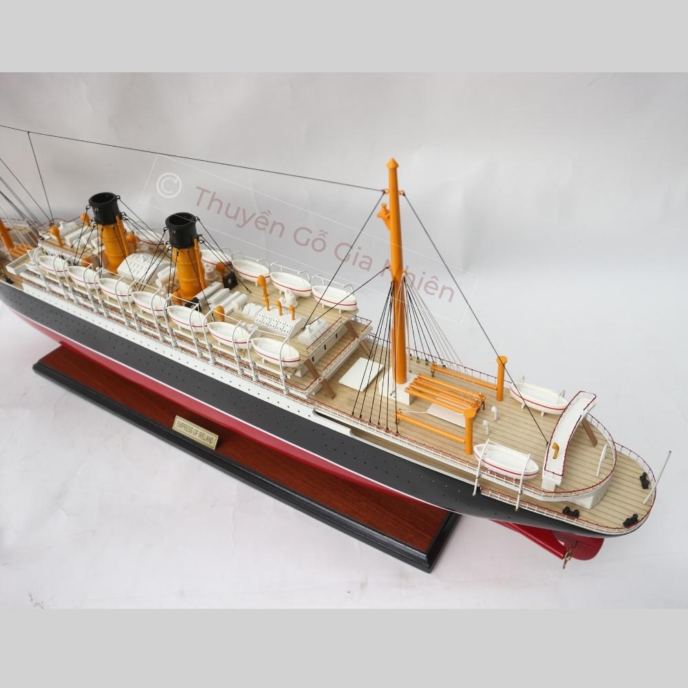 Mô Hình Thuyền Gỗ Trang Trí Phong Thủy Dạng Thuyền Du Lịch EMPRESS OF IRELAND Chính Hãng, Hàng Xuất Khẩu Chất Lượng Cao