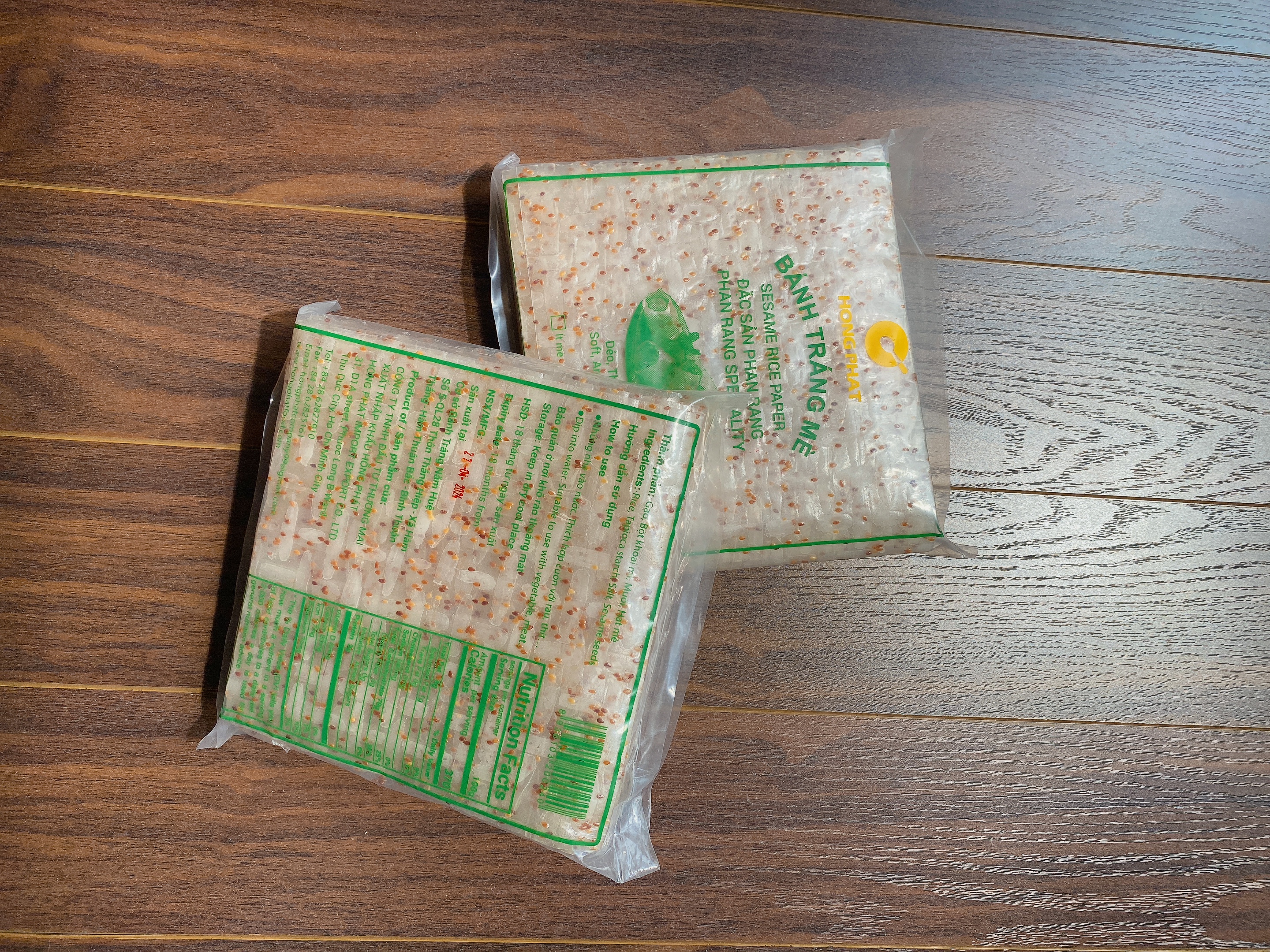 Combo 5 Bánh tráng cuốn 400g/gói (Bánh tráng mè, bánh tráng gỏi cuốn mè Hồng Phát đặc sản Phan Rang)