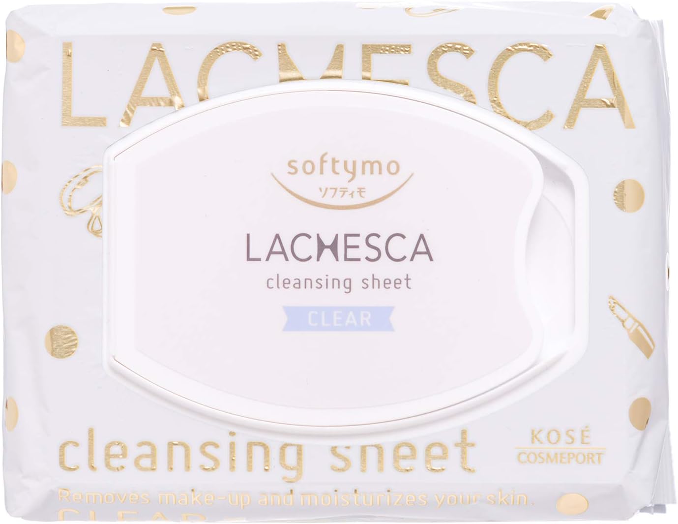 Khăn Giấy Tẩy Trang Lachesca Giúp Dưỡng Trắng Da Softymo Lachesca Cleansing Sheet n Clear 50 Tờ / Hộp