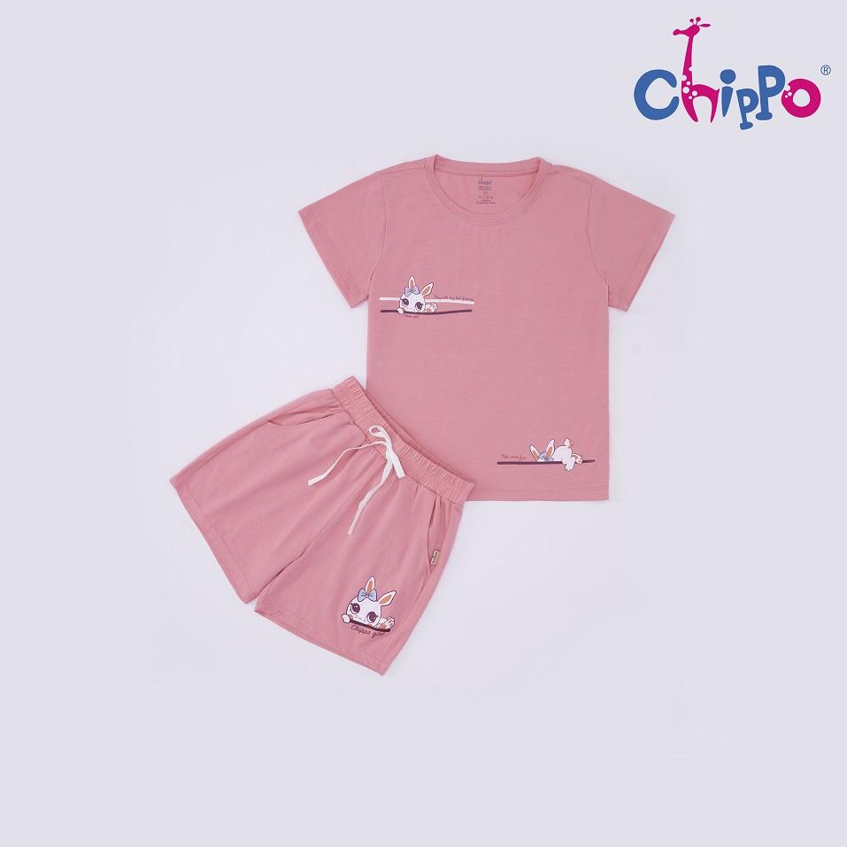 Set bộ hè Thỏ Fun Chippo cho bé Gái chất liệu 100% Cotton size 11 đến 14 tuổi (34-50Kg)