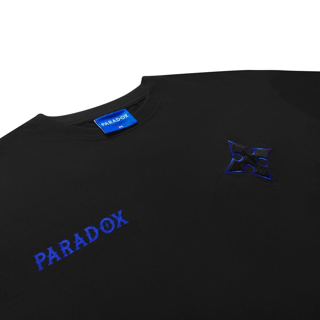 Áo thun form rộng Paradox tay lỡ - Unisex - In hình - NATURE LOGO - Màu đen