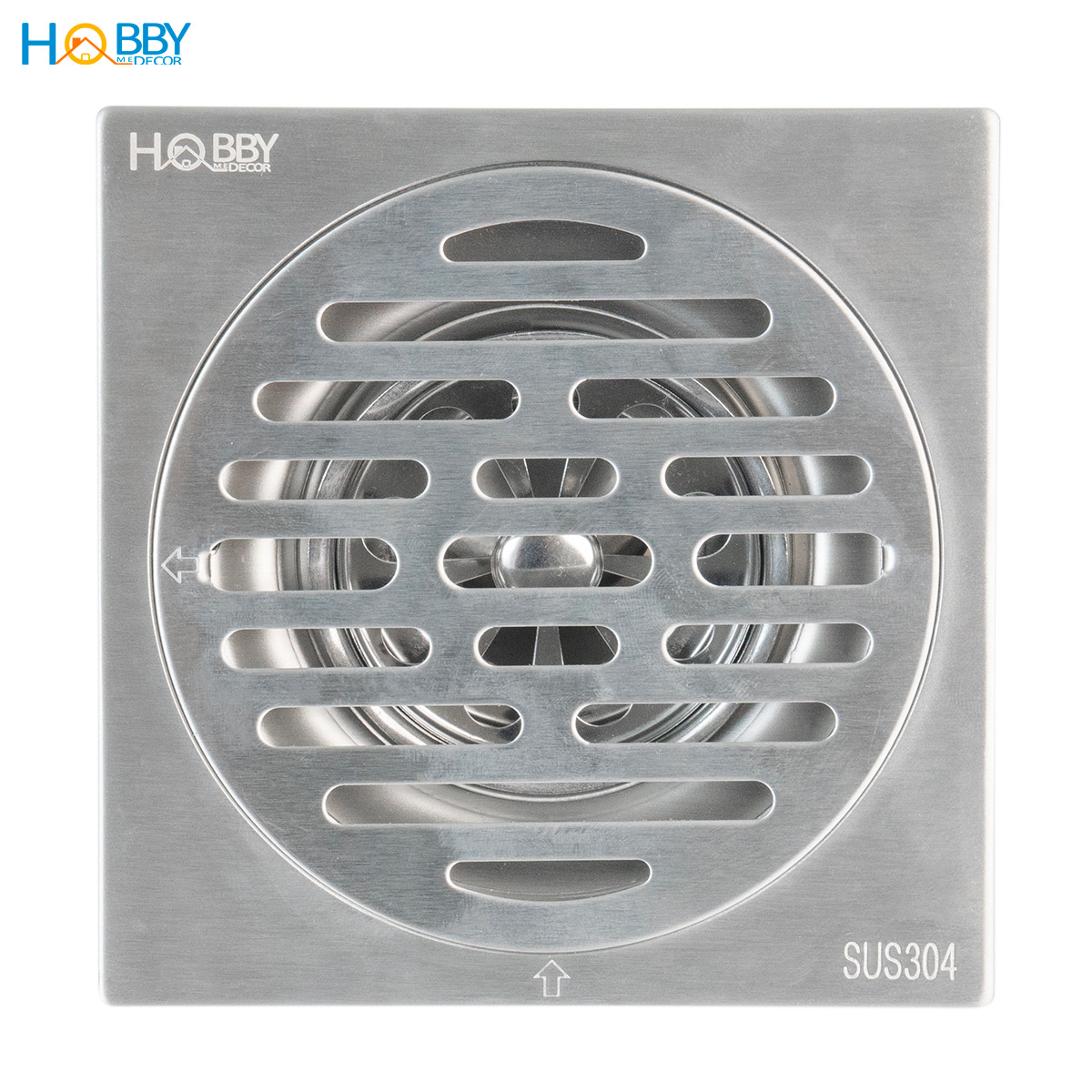 Phễu thoát sàn ngăn mùi hôi inox 304 size 12x12 Hobby home decor PTS1
