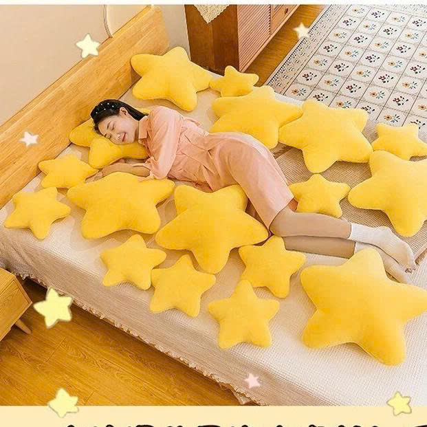 Gối ôm hình ngôi sao may mắn Lucky Star siêu mềm mịn (30cm---&gt;60cm) Thú bông ngôi sao cute êm ái, an toàn cho trẻ nhỏ