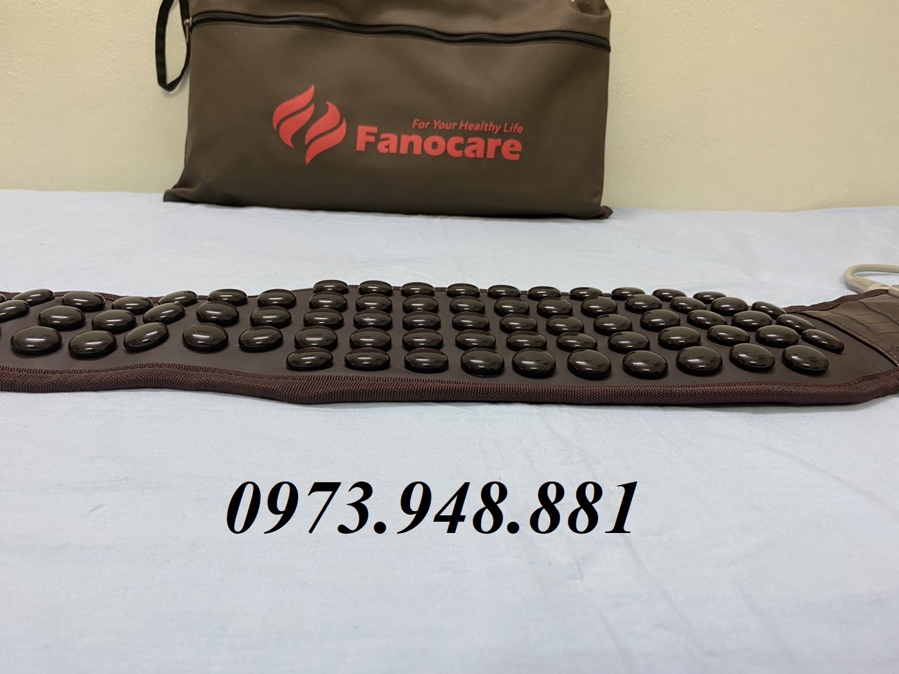 Đai đá nhiệt nóng Fanocare giảm mỡ bụng, đau lưng, cột sống, thoát vị đĩa đệm FN05R