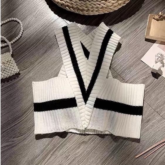 Áo hai dây croptop len dệt kim nữ hàng đẹp thiết kế Quảng Châu cao cấp phong cách cá tính