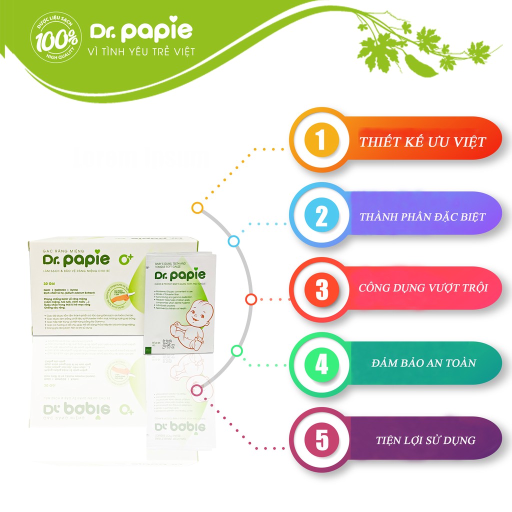 Gạc Rơ Lưỡi, Vệ Sinh Răng Miệng Cho Bé Dr Papie