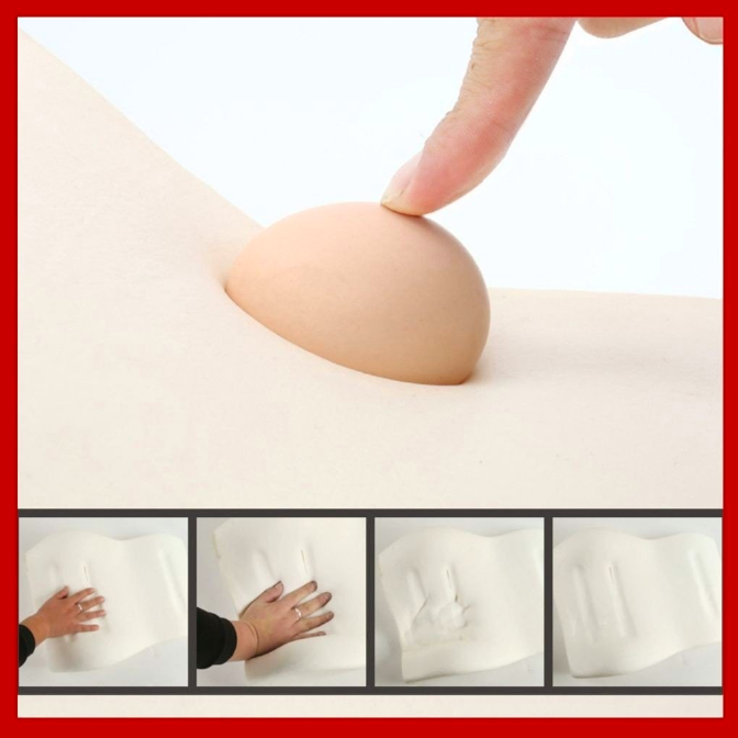 Gối tựa đầu và lưng ghế ô tô cao su non cao cấp giảm mỏi cổ đau lưng.