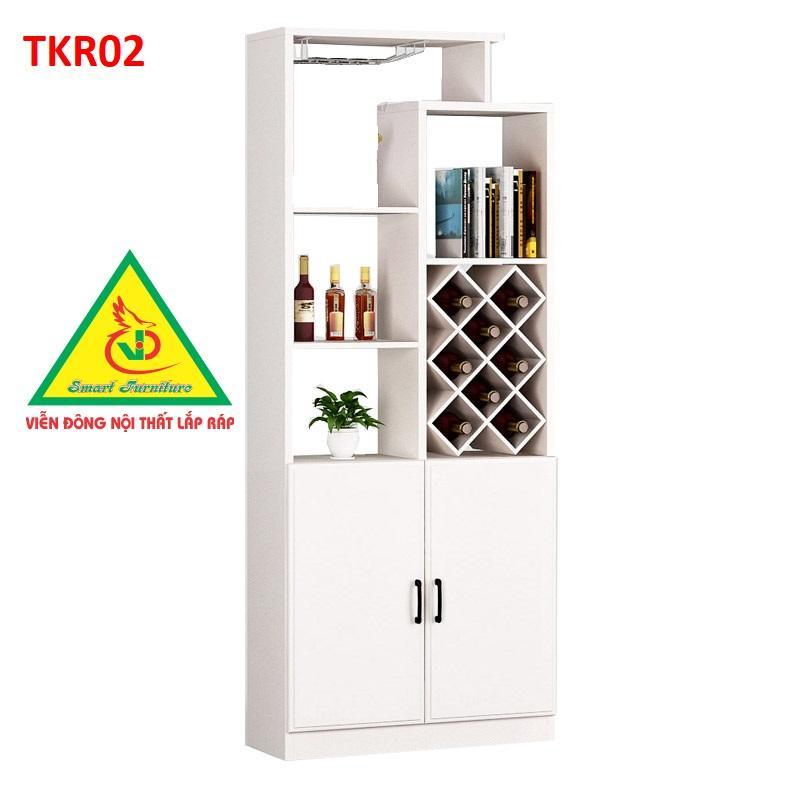 TỦ KỆ TRANG TRÍ KIÊM VÁCH NGĂN TKR02 - Nội thất lắp ráp Viendong Adv