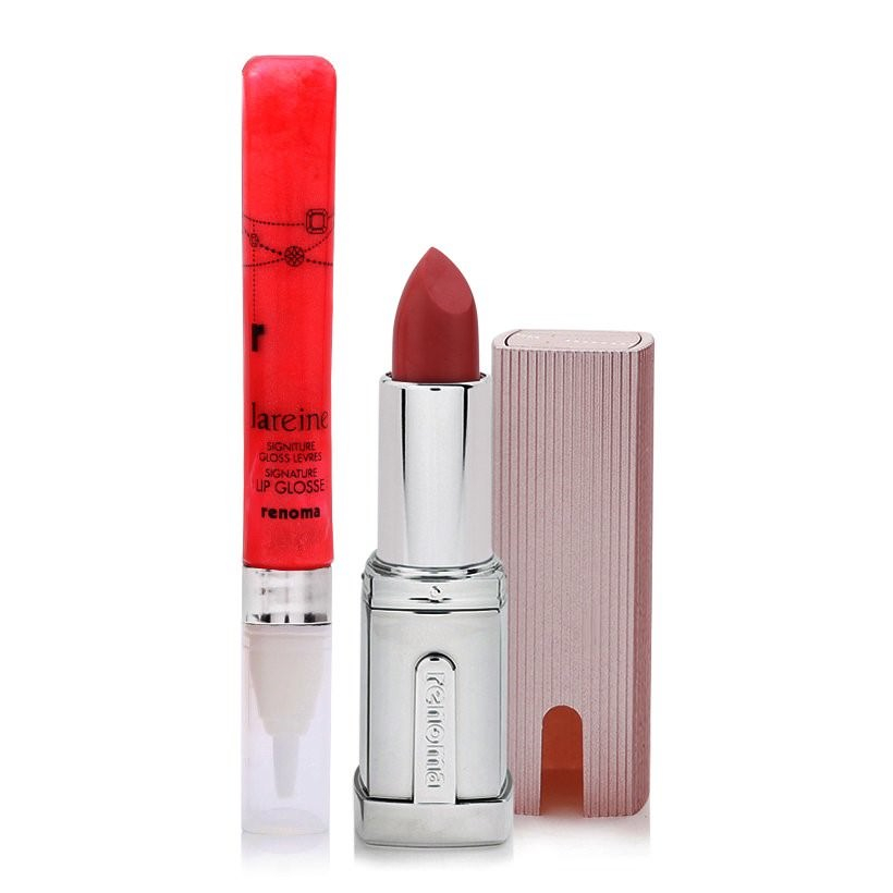 Bộ Son Môi Và Son Bóng Dưỡng Lareine Signature Lipstick #P3 Renoma