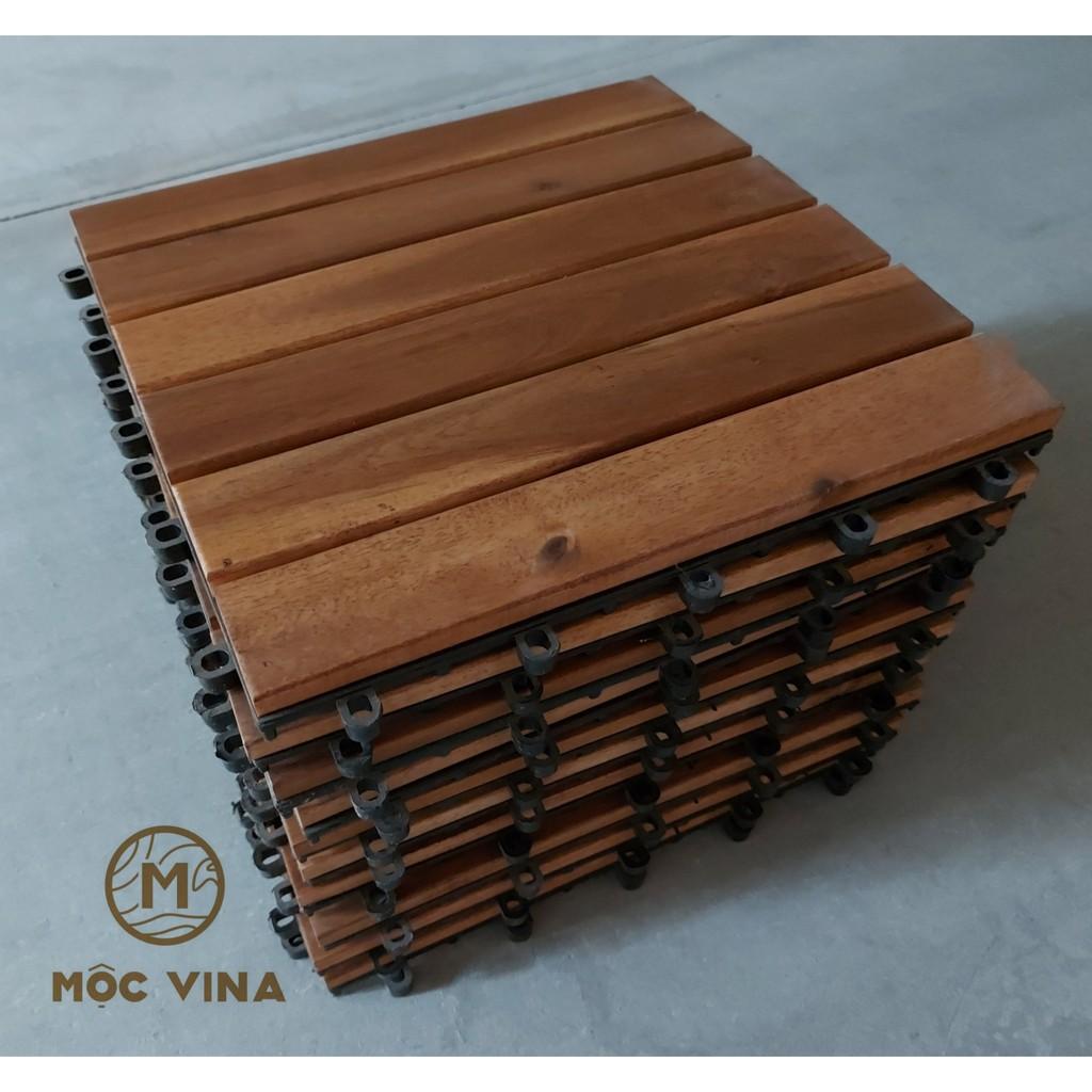 "COMBO 10 VỈ GỖ LÓT SÀN TỰ NHIÊN NGOÀI TRỜI LOẠI 06 NAN,SÀN GỖ TỰ LẮP RÁP, VÁN SÀN GỖ TỰ NHIÊN Mộc Vina