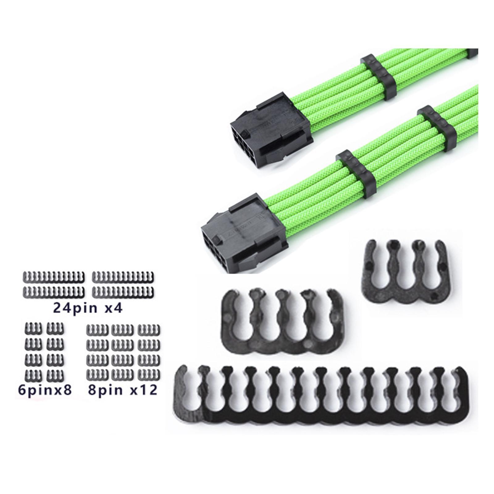 48 Pcs Cable Comb GPU 6 Pin 8 Pin Motherboard 24 Pin for 3.0 to 3.6mm Clip
