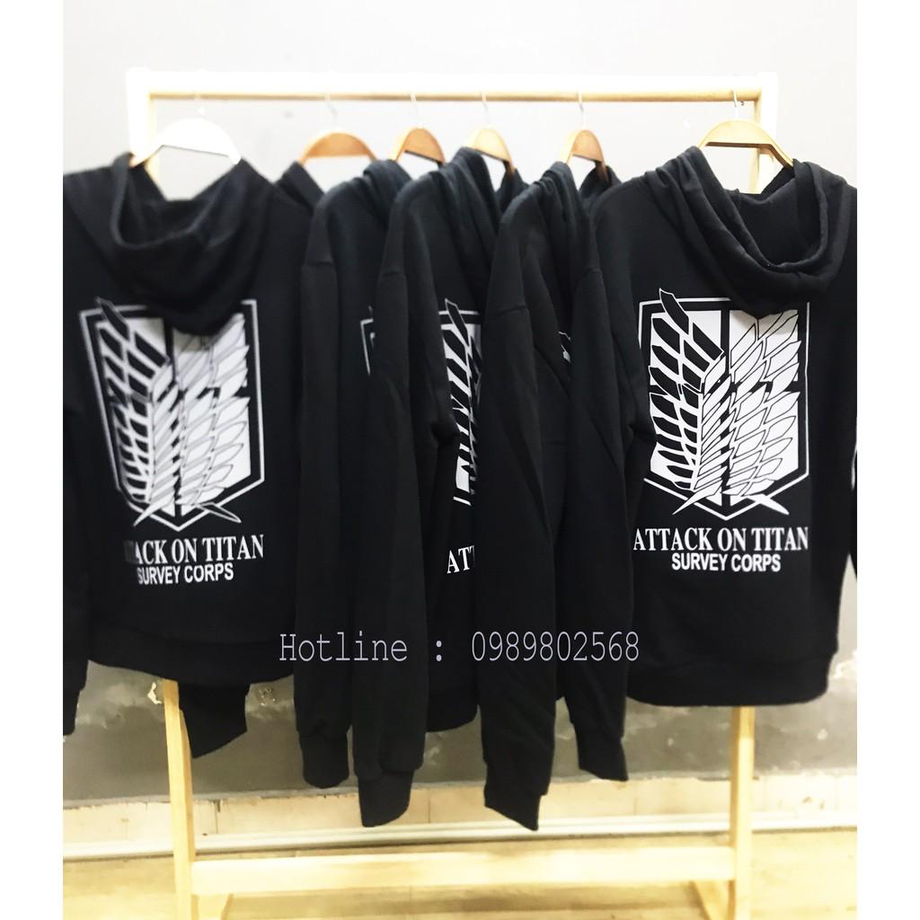 SALE 50% MẪU ÁO HOODIE , ÁO KHOÁC Attack on Titan phản quang cực chất0