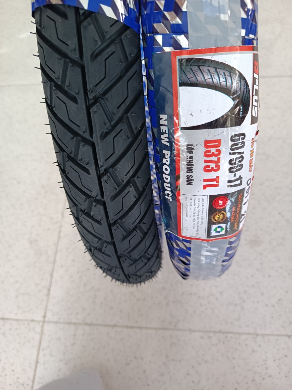 Lốp DPLUS 60/90-17/D373 KHÔNG SĂM Dành cho Trước Exciter, Satria, Sonic, Wave, Dream...