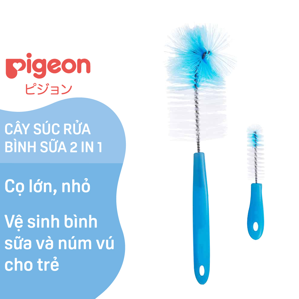 Cây súc rửa bình sữa và núm vú Pigeon - Hai trong một