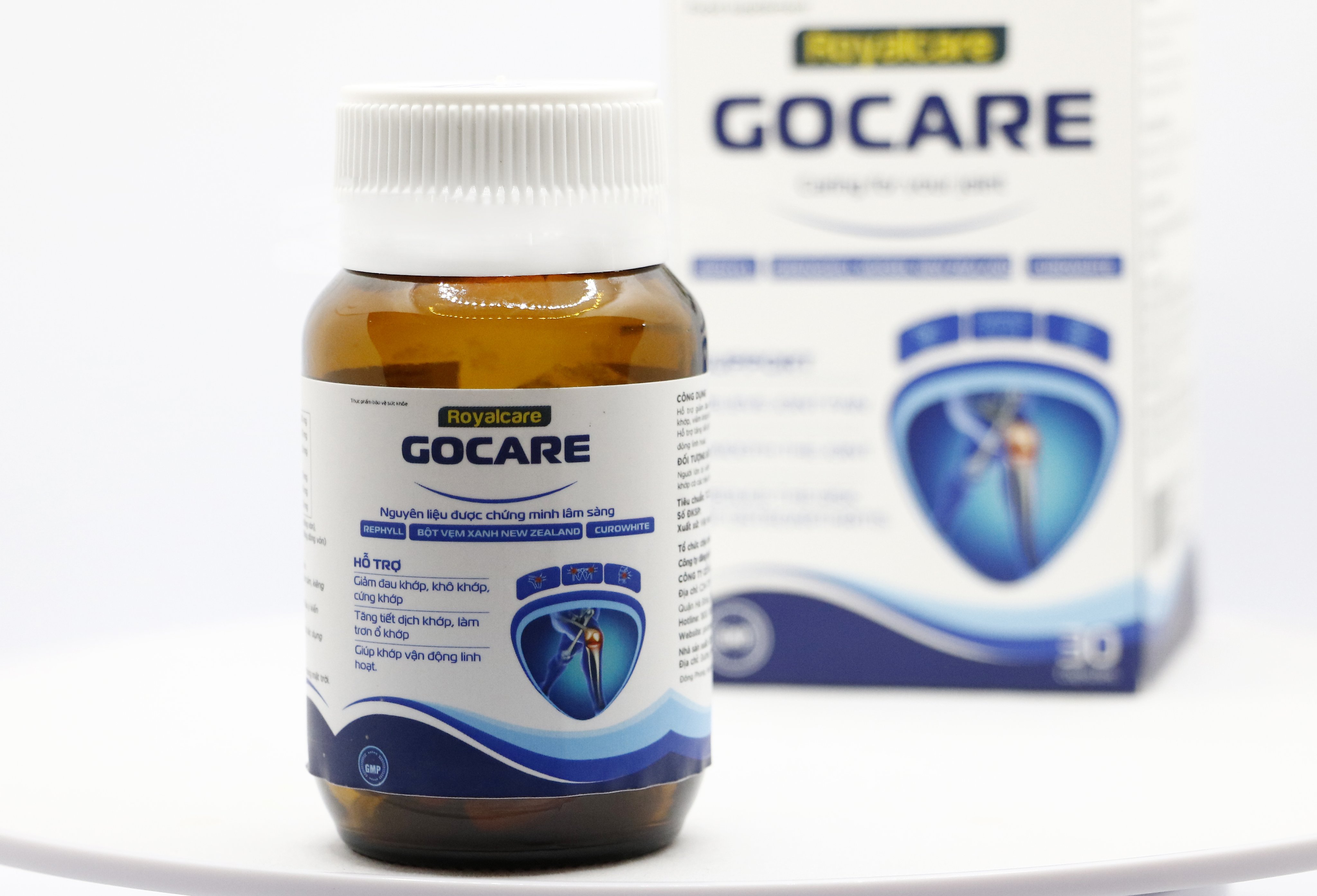Viên uống hỗ trợ giảm đau khớp GOCARE giúp tăng tiết dịch khớp, làm trơn ổ khớp, giảm nguy cơ thoái hóa khớp