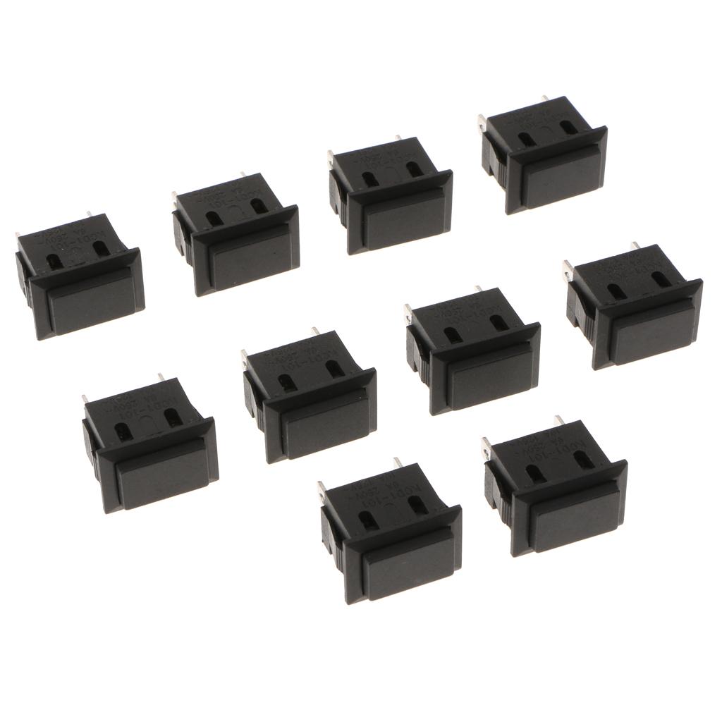 10x Ô Tô Xe Tải Tự Động Thuyền 10A/125V 6A/250V Trên/Tắt Nút Nhấn Tặng Móc công Tắc
