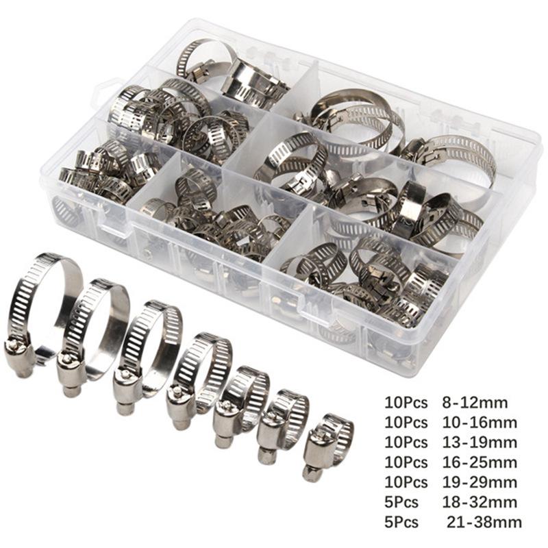 60 mảnh ống kẹp ống, có thể điều chỉnh 6 Kẹp ống 51 mm bằng thép không gỉ, kẹp ống, kẹp ống cho bơm nhiên liệu, ống khí nhà, máy giặt