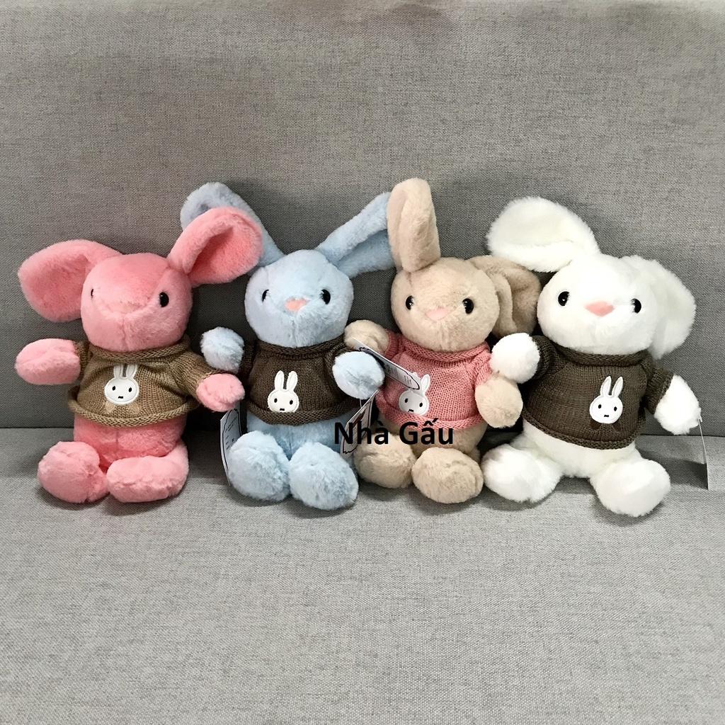 Gấu bông Thỏ tai dài áo len cao cấp cho bé gái - 25cm