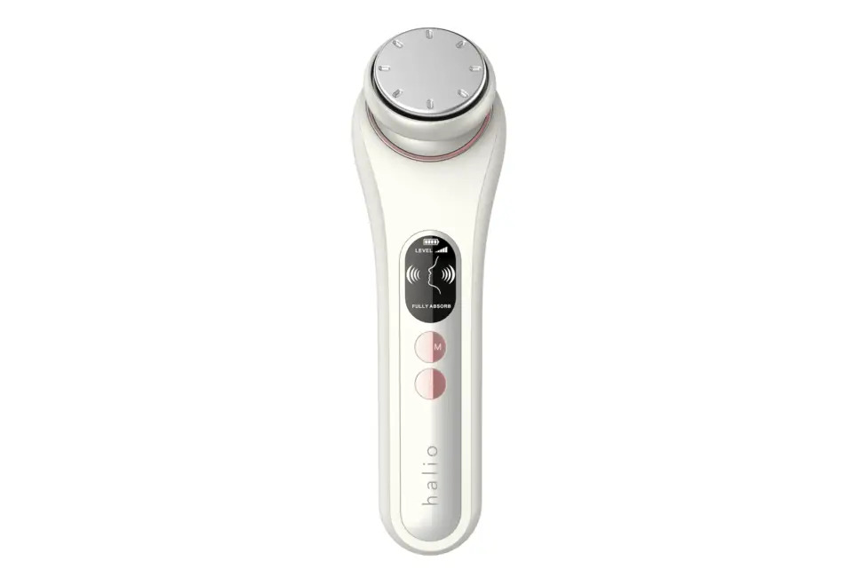 Máy đẩy tinh chất dưỡng trắng nóng lạnh Halio Ion Hot &amp; Cool Beauty Device - màu trắng - 4 chế độ làm lạnh - Dưỡng trắng chống lão hóa - Hàng chính hãng