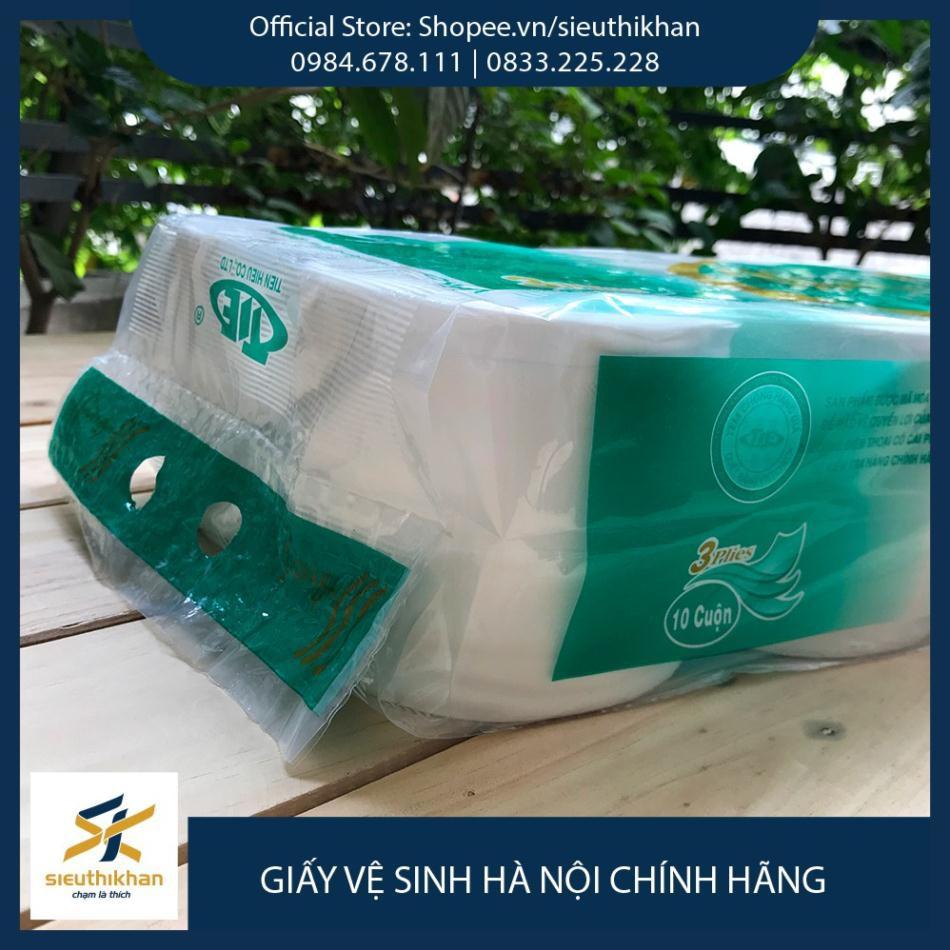 GIẤY VỆ SINH HÀ NỘI 10 CUỘN, 3 LỚP CHÍNH HÃNG &gt; GIẤY DAI, MỀM, MỊN