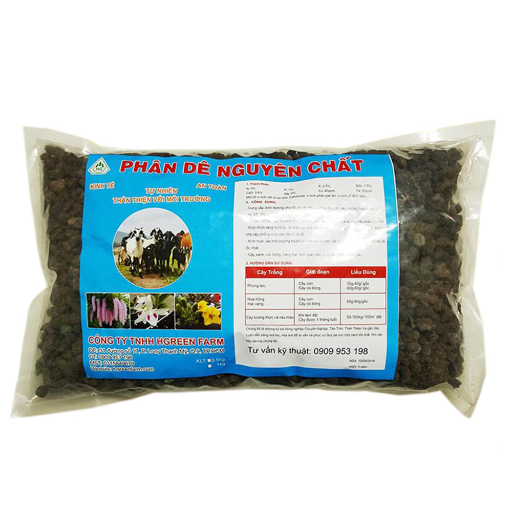Phân dê nguyên chất 1kg HGreen Farm