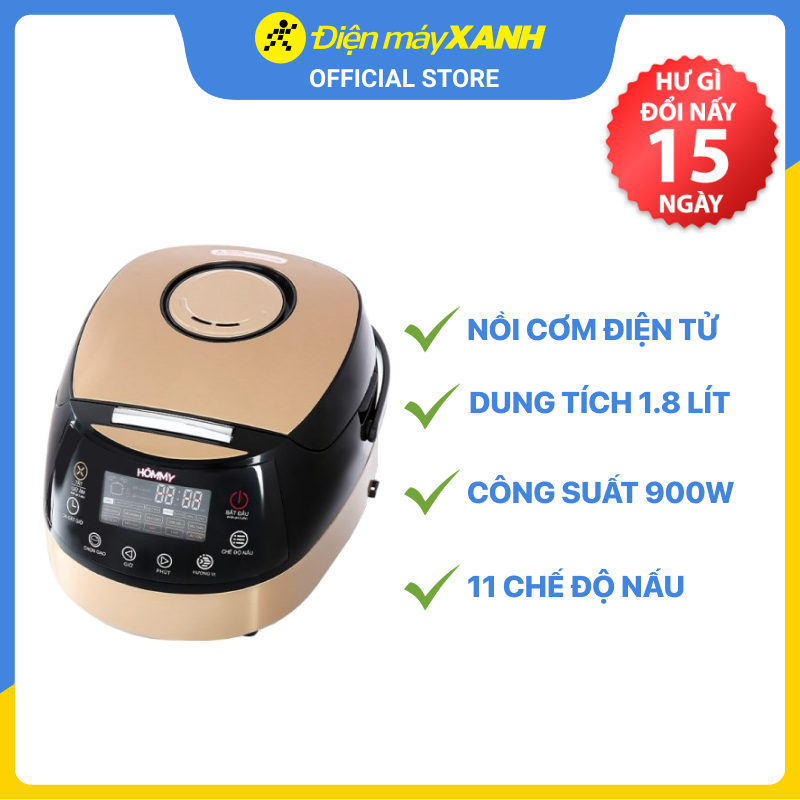 Nồi cơm điện tử Hommy 1.8 lít JS-E50C - Hàng chính hãng