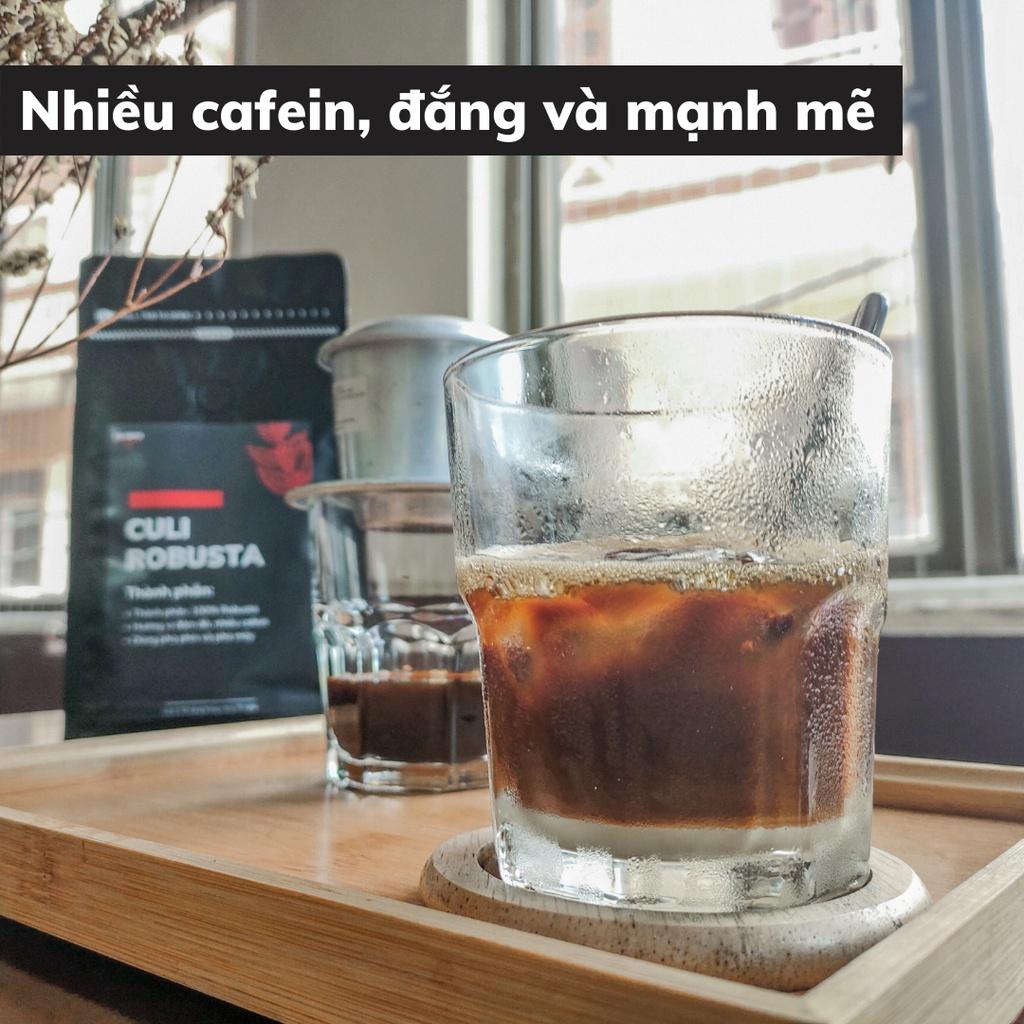 Cà phê nguyên chất CULI ROBUSTA 50g cafe rang xay nhiều cafein vị đắng và béo café pha phin - Big Dream Coffee