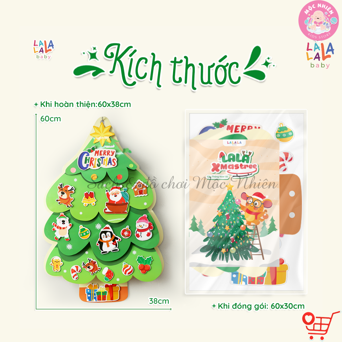 Cây Thông Noel Treo Tường 3D LalaXmas Tree - Đồ Chơi Thủ Công Cho Bé Lalala Baby