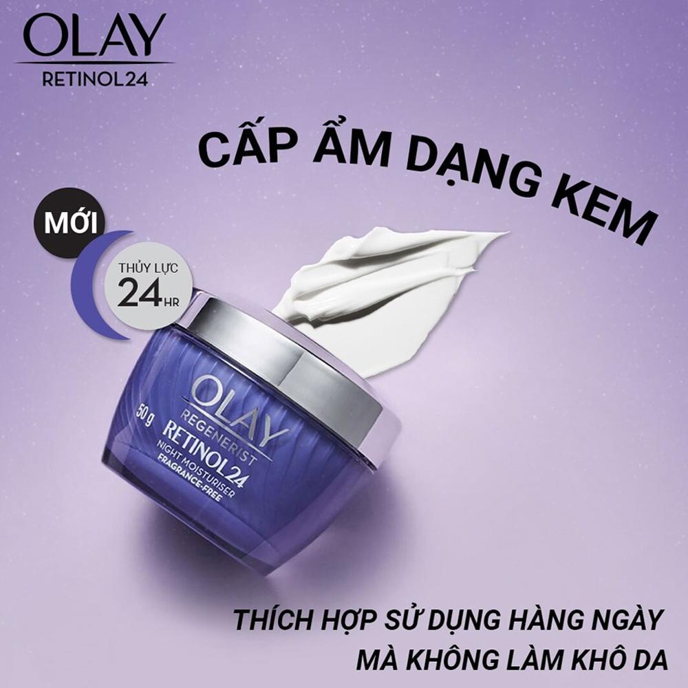 Kem Dưỡng Ban Đêm Olay Regenerist Retinol24 Tái Tạo Da Night Moisturiser 50g