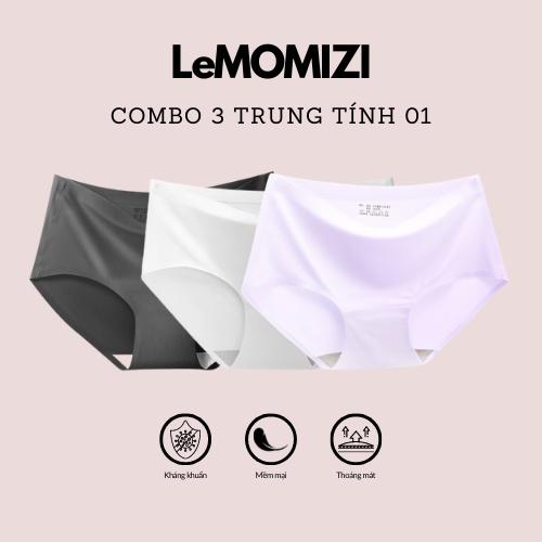 COMBO 3 QUẦN LÓT ĐÚC SU LeMOMIZI THUN LẠNH MÀU TRUNG TÍNH – CO GIÃN 4 CHIỀU – ĐẸP THOÁNG MÁT – GIÁ SỐC