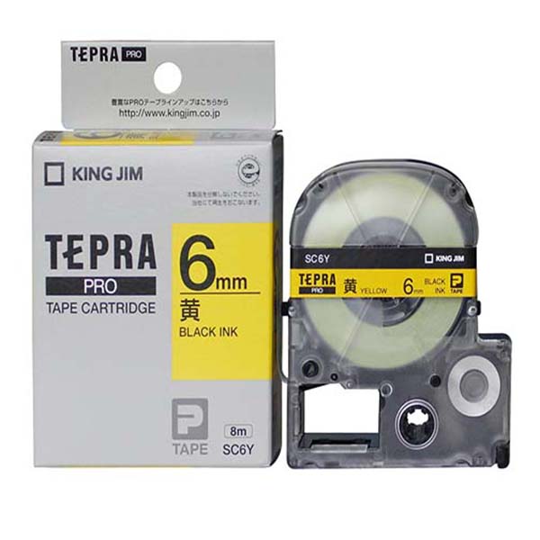 Băng mực in nhãn Tepra cỡ 6mm dùng cho máy KING JIM TEPRA PRO SR-R170V / SR530 / SR970 / SR5900P - HÀNG CHÍNH HÃNG