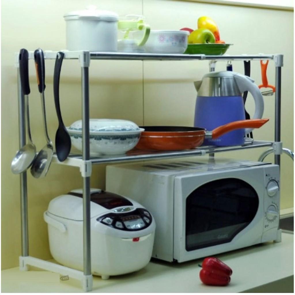 Kệ lò vi sóng co giãn inox
