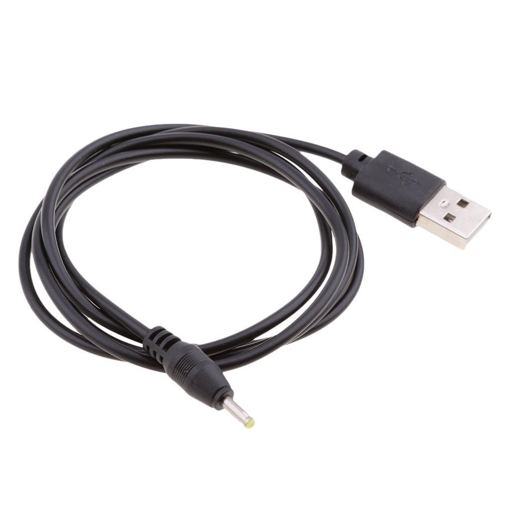 4 Pieces USB Type A Male to DC 2.5mm x 0.7mm Male Adapter Power Supply Cable 1m/3.3ft Black