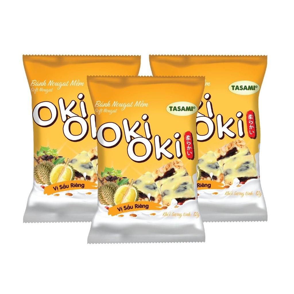 Bánh Nougat - Kẹo Hạnh Phúc Oki Oki Vị Sầu Riêng, Ngọt Nhẹ Tự Nhiên Mềm Dẻo Thơm Ngon (114g/Hộp)