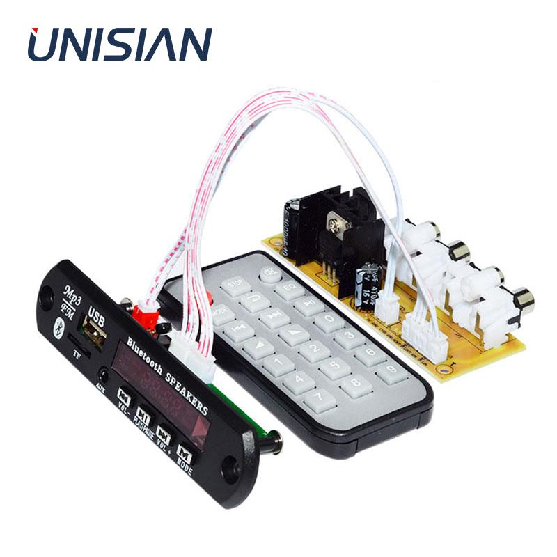 UNISIAN Bluetooth Bộ Giải Mã Ban HIFI MP3 WMA Âm Thanh Nghe Hỗ Trợ Aux Đĩa USB TF-Card Đài Phát Thanh Bộ Giải Mã mô đun Cho Xe Hơi Amplifer
