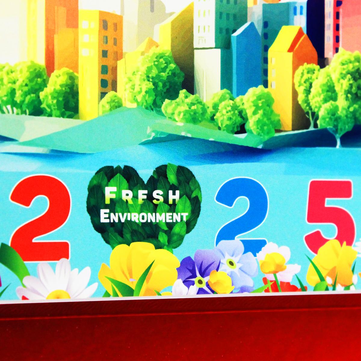 Lịch Bàn Đứng 2025 - Môi Trường Xanh - Văn Lang VL-LB10 - Đế Màu Đỏ