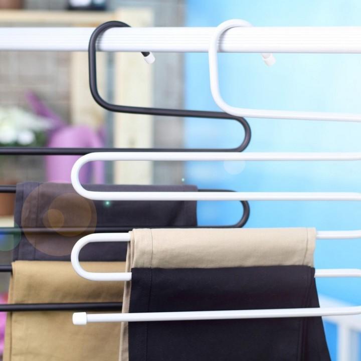Móc treo quần áo đa năng 5 tầng kim loại siêu tiện lợi