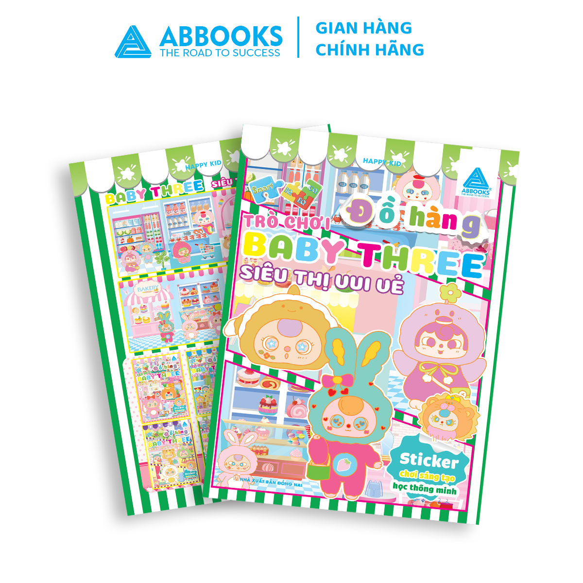 Sách - Bộ 4 Quyển Sticker Bóc Dán Baby Three Nhiều Chủ Đề Cho Bé Tha Hồ Sáng Tạo