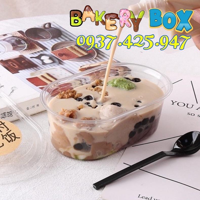 50 Hộp Oval 650ml Đựng Tiramisu - Panna Cotta - HT-700