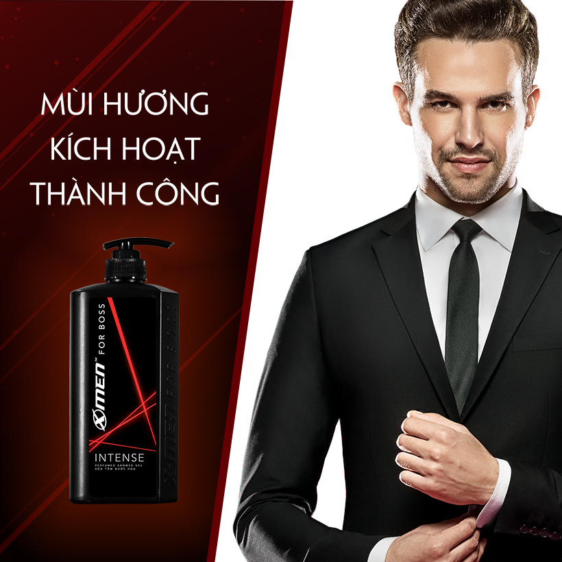 Sữa tắm nước hoa X-Men For Boss Intense - Mùi hương trầm đầy nội lực 650g