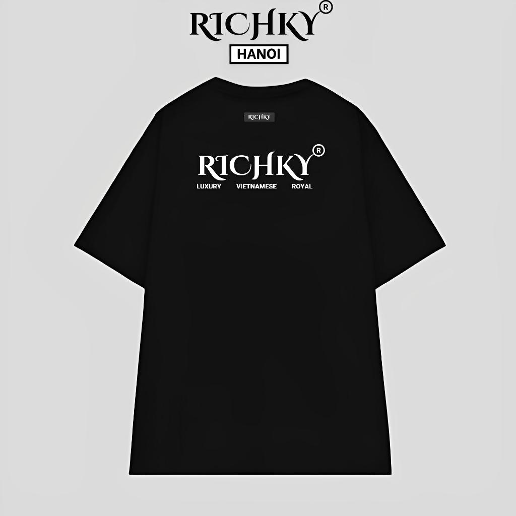 Áo Phông Unisex Richky Luxury Vietnamese Royal T Shirt Đen - RKP06