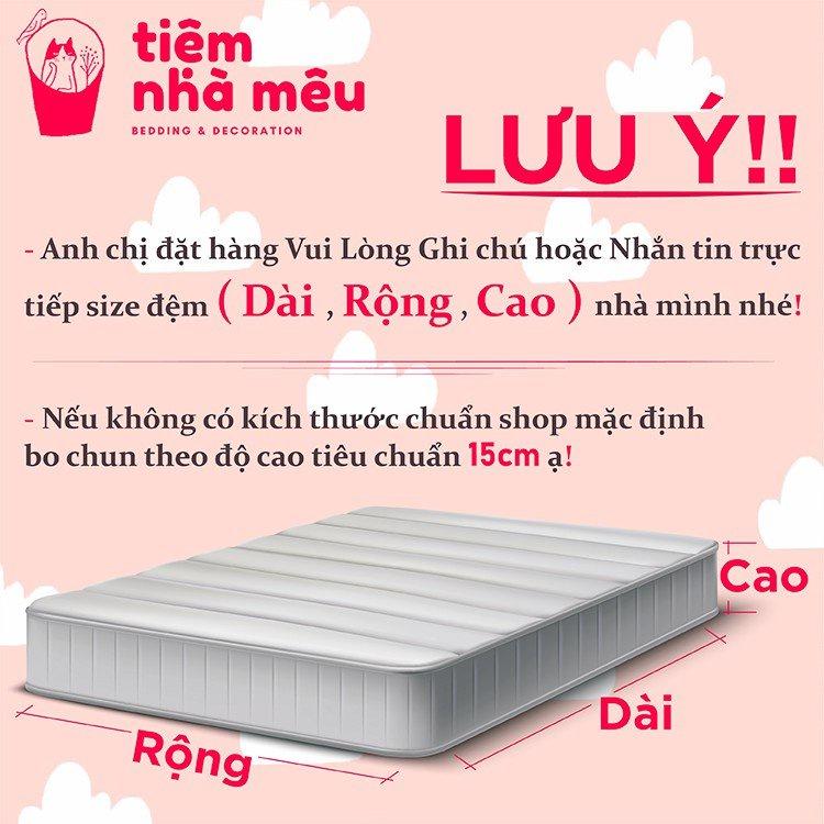 Bộ Chăn Ga Gối Cotton Đũi m6/m8/2m - Full size Tiệm Nhà Mêu 2 Vỏ gối ,drap ,chăn chần Basic Kẻ Nhiều Mẫu