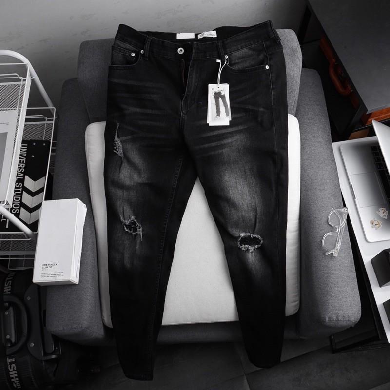 Quần jean nam big size cao cấp ôm dáng size đại màu đen